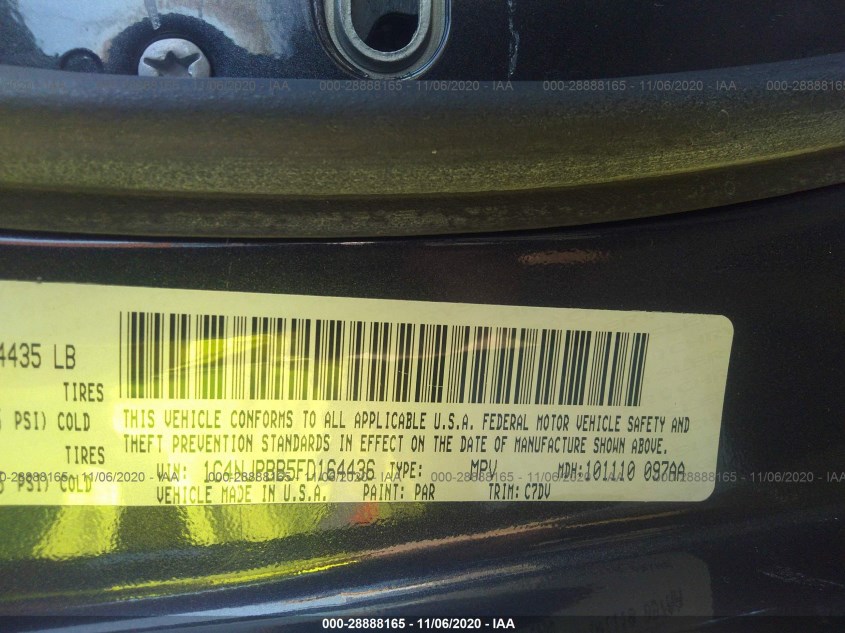 JEEP PATRIOT 1C4NJPBB5FD164436