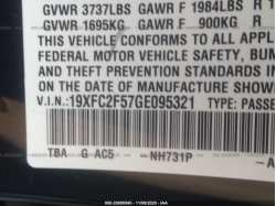 HONDA CIVIC SEDAN 19XFC2F57GE095321