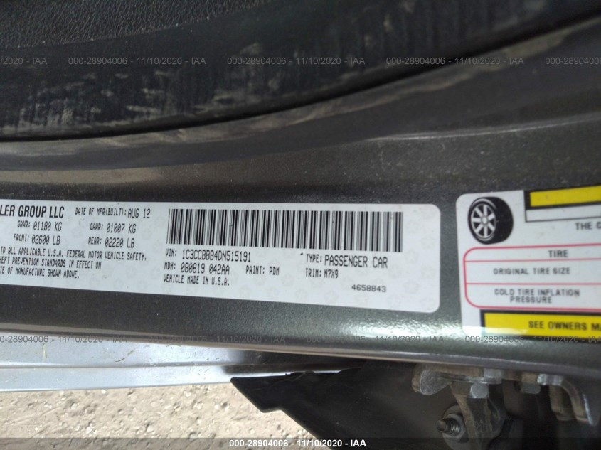 CHRYSLER 200 1C3CCBBB4DN515191