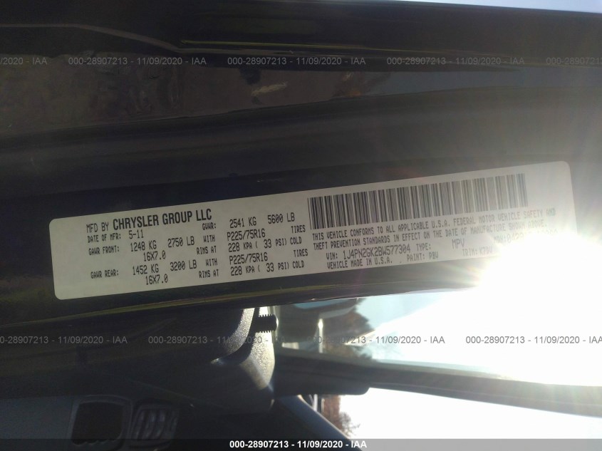 JEEP LIBERTY 1J4PN2GK2BW577304