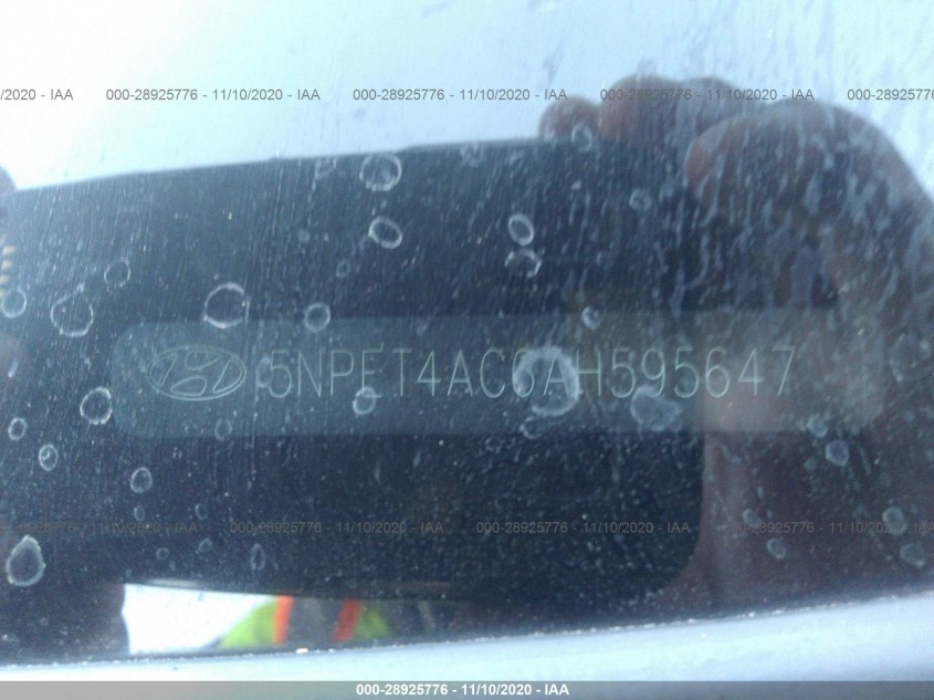 HYUNDAI SONATA 5NPET4AC6AH595647