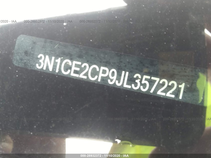 NISSAN VERSA NOTE 3N1CE2CP9JL357221