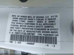 HONDA CIVIC SEDAN 19XFC1F35LE007661