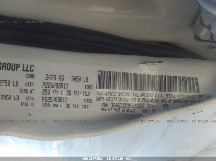 DODGE JOURNEY 3C4PDCBG9ET283538