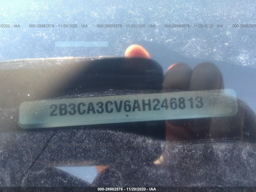 DODGE CHARGER 2B3CA3CV6AH246813