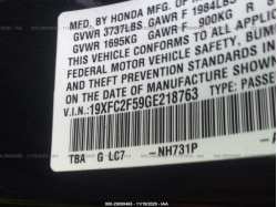 HONDA CIVIC SEDAN 19XFC2F59GE218763
