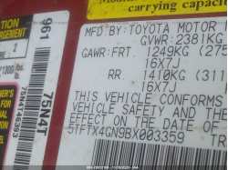 TOYOTA TACOMA 5TFTX4GN9BX003359