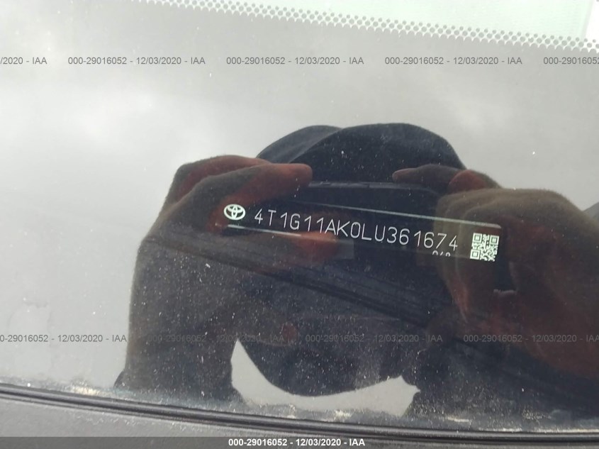 TOYOTA CAMRY 4T1G11AK0LU361674