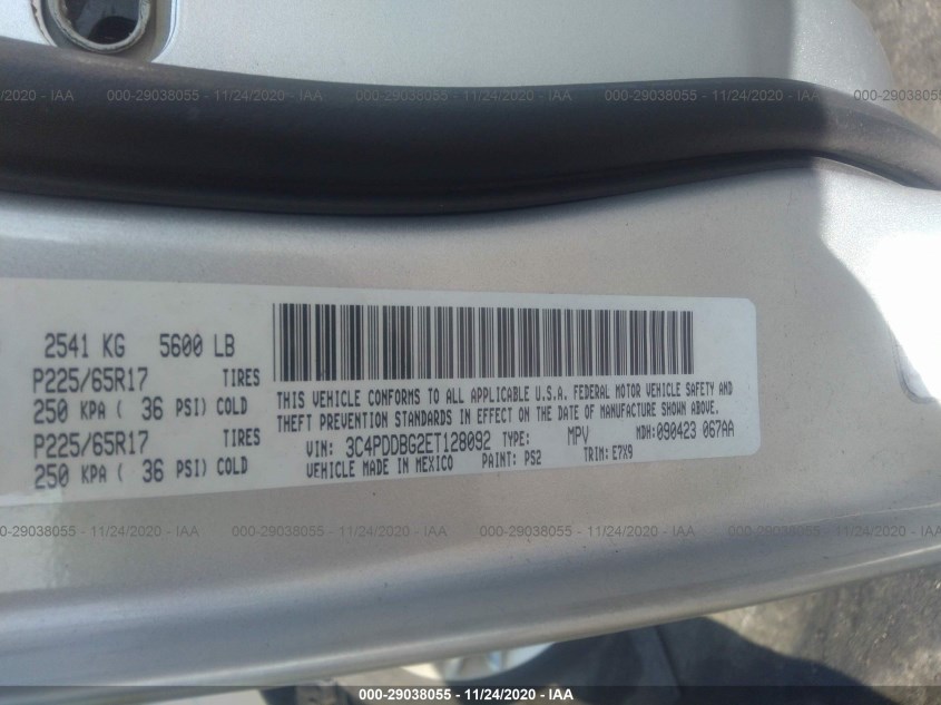 DODGE JOURNEY 3C4PDDBG2ET128092