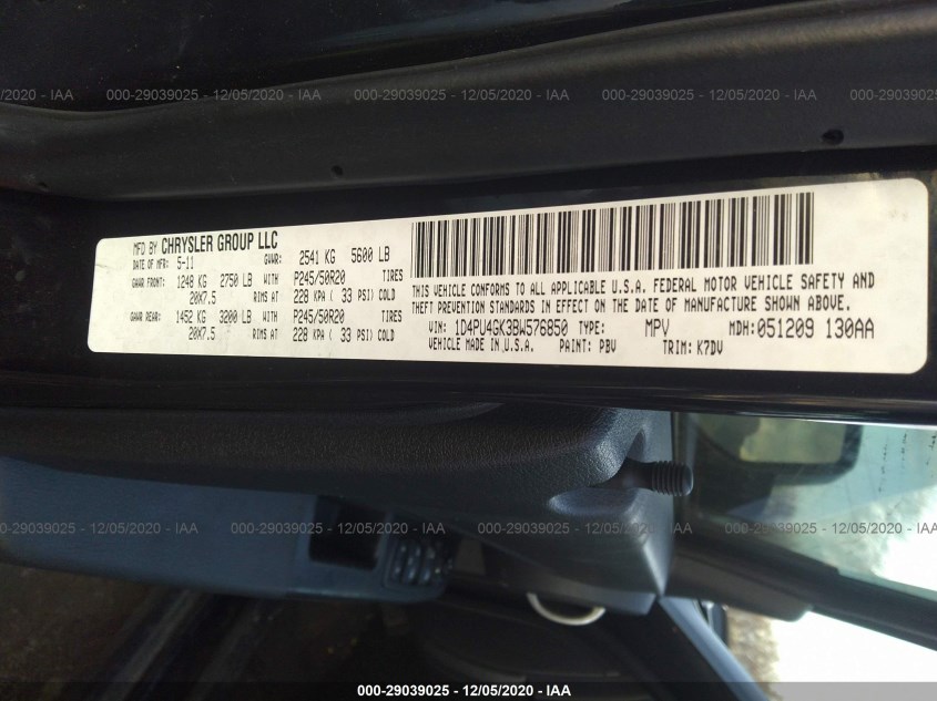 DODGE NITRO 1D4PU4GK3BW576850