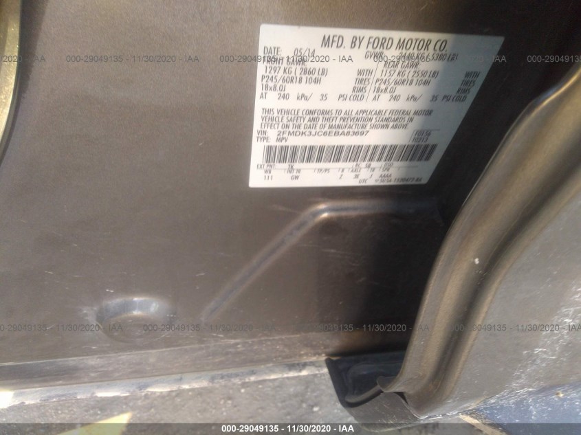 FORD EDGE 2FMDK3JC6EBA83697