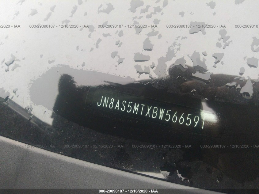 NISSAN ROGUE JN8AS5MTXBW566591