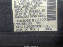 NISSAN MAXIMA 1N4AA5AP0BC827322