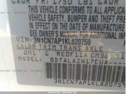 NISSAN VERSA SEDAN 3N1CN7AP1KL820759