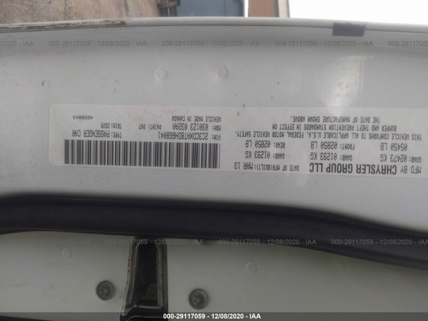 DODGE CHARGER 2C3CDXAT8DH668041