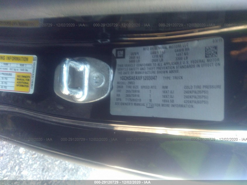 CHEVROLET COLORADO 1GCHSAEAXF1203047