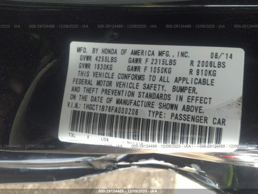 HONDA ACCORD COUPE 1HGCT1B76FA000206