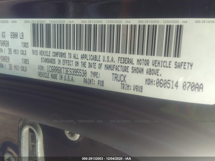 RAM 1500 1C6RR6KT3ES395530