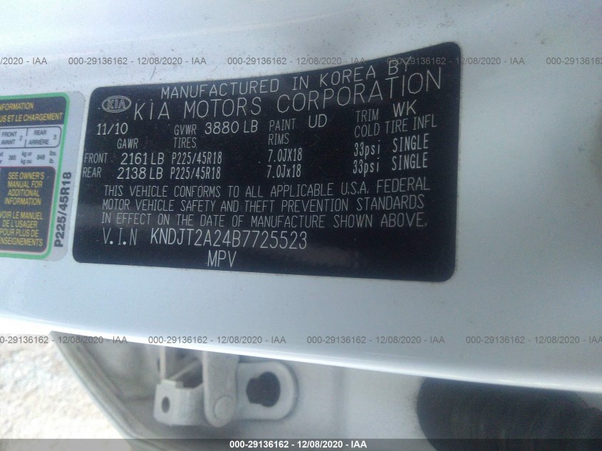 KIA SOUL KNDJT2A24B7725523