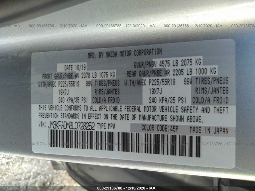 MAZDA CX-5 JM3KFADM8L0728252