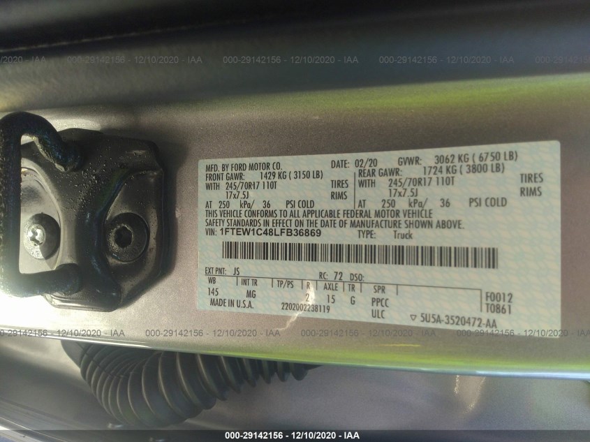 FORD F-150 1FTEW1C48LFB36869