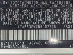 TOYOTA CAMRY 4T4BF3EKXBR102535
