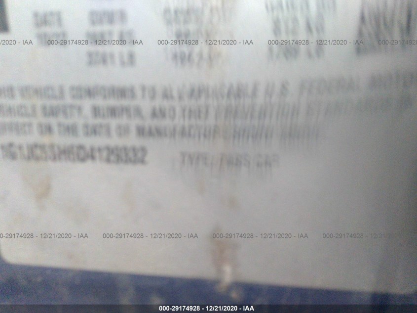CHEVROLET SONIC 1G1JC5SH6D4129332