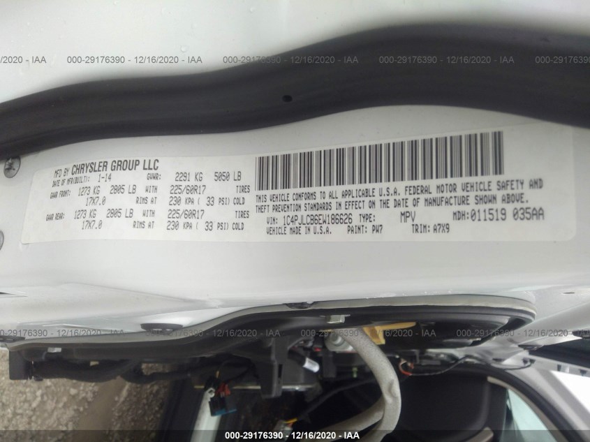 JEEP CHEROKEE 1C4PJLCB6EW186626