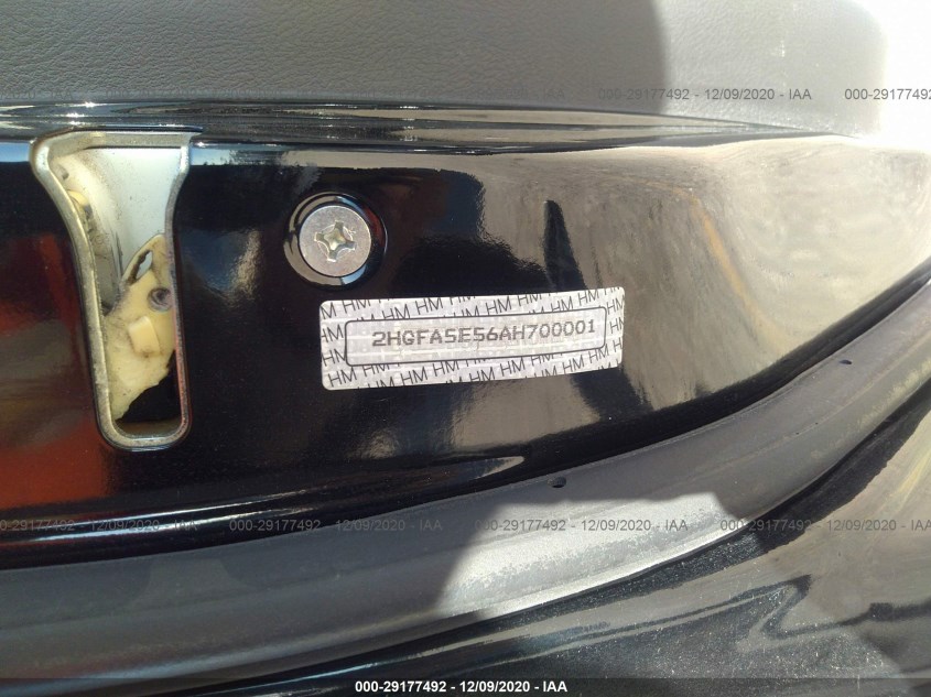 HONDA CIVIC SDN 2HGFA5E56AH700001
