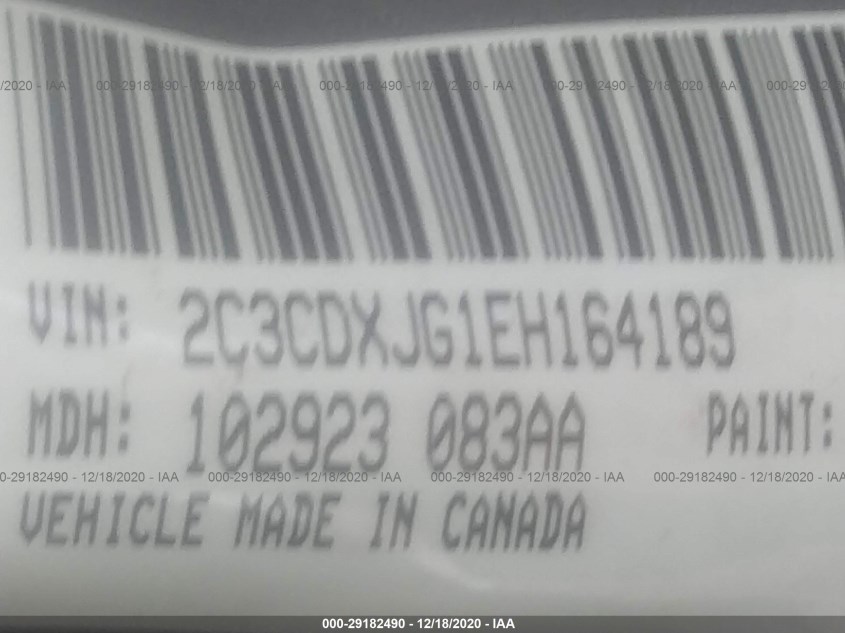 DODGE CHARGER 2C3CDXJG1EH164189
