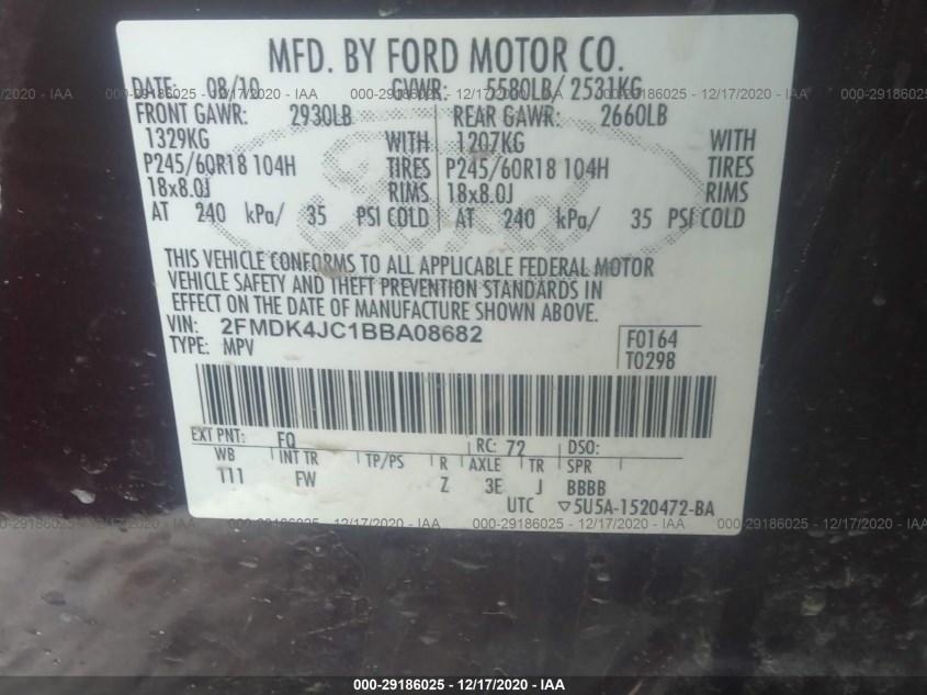 FORD EDGE 2FMDK4JC1BBA08682