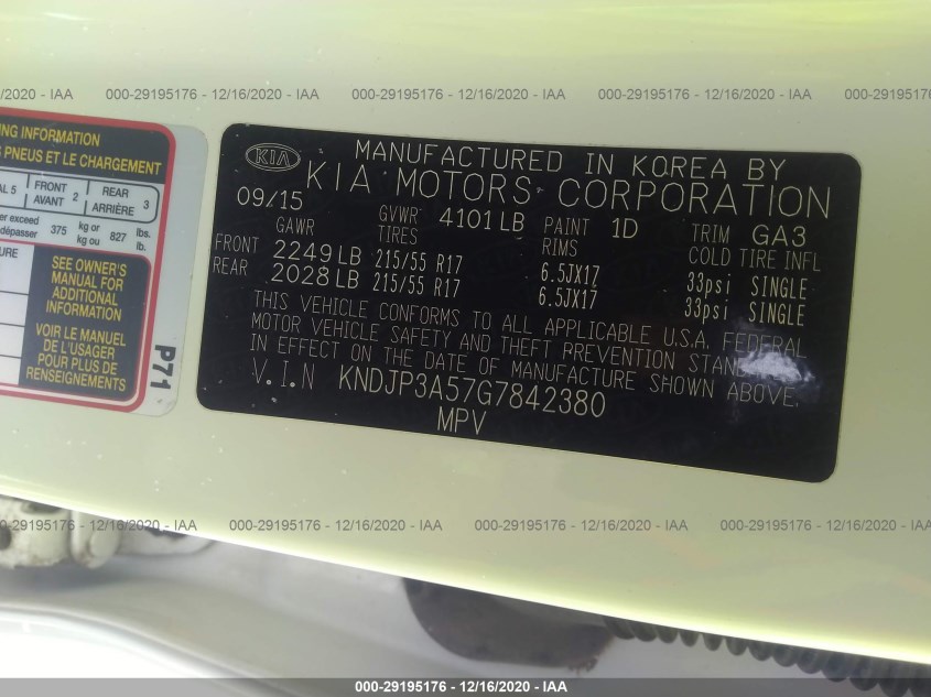 KIA SOUL KNDJP3A57G7842380