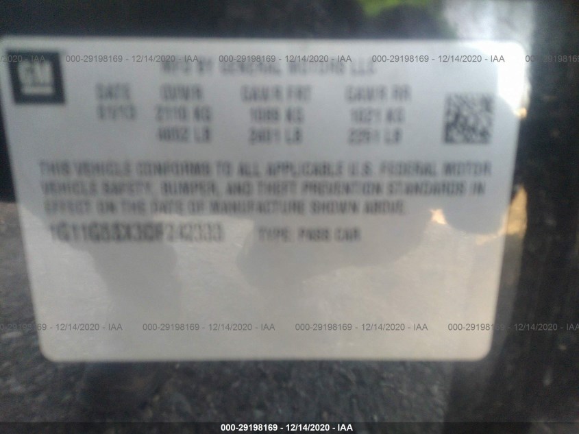 CHEVROLET MALIBU 1G11G5SX3DF242333