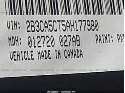 DODGE CHARGER 2B3CA5CT5AH177980
