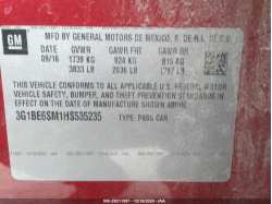 CHEVROLET CRUZE 3G1BE6SM1HS535235