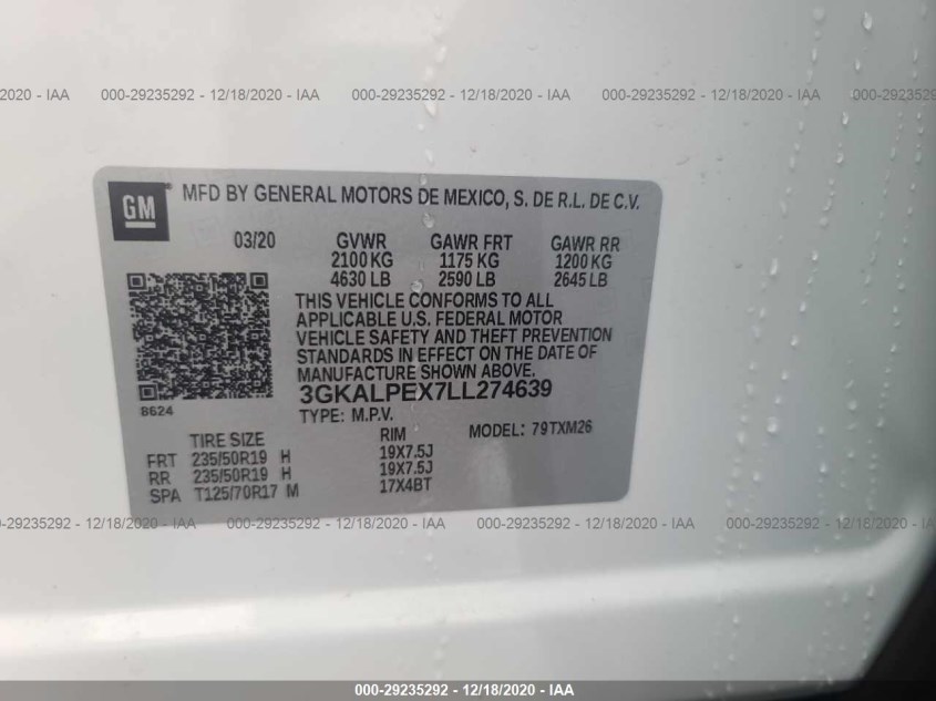 GMC TERRAIN 3GKALPEX7LL274639
