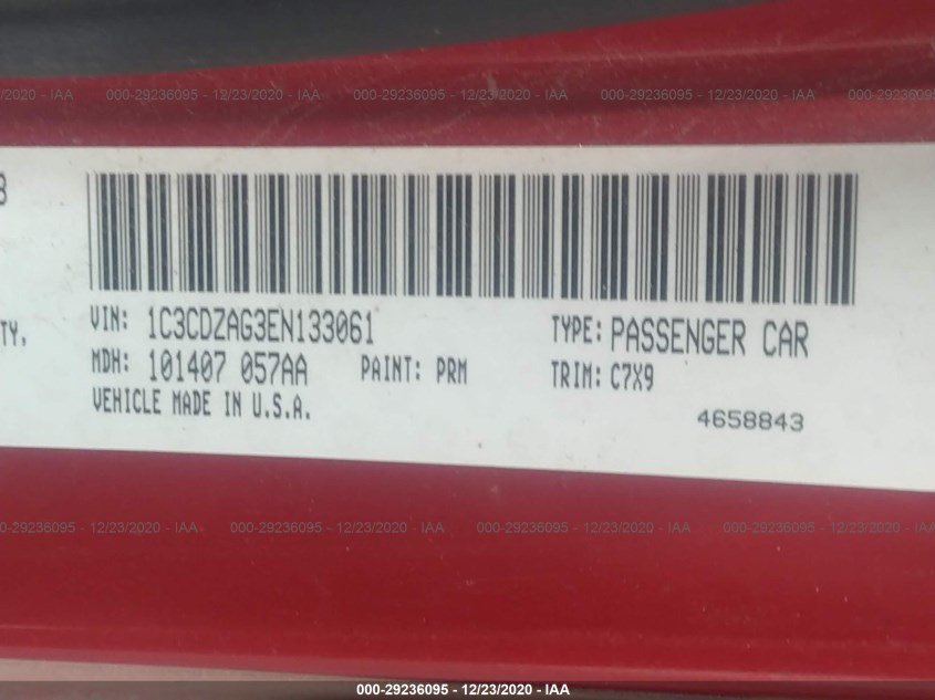 DODGE AVENGER 1C3CDZAG3EN133061