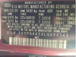 KIA SORENTO 5XYPG4A53LG689543