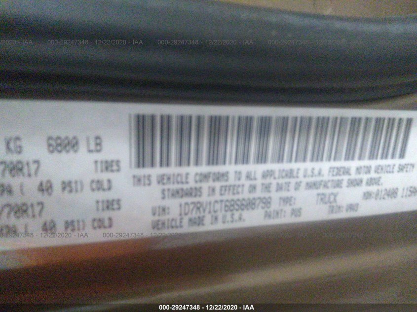 RAM 1500 1D7RV1CT6BS608798