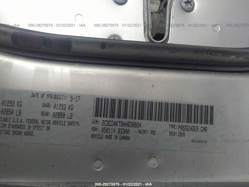 DODGE CHARGER 2C3CDXKT9HH630824