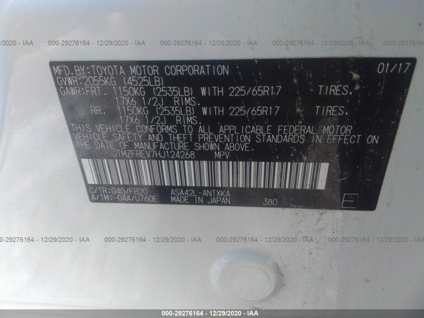 TOYOTA RAV4 JTMZFREV7HJ124268