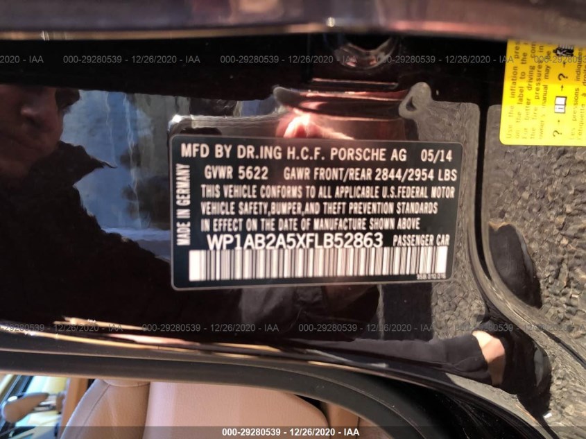 PORSCHE MACAN WP1AB2A5XFLB52863