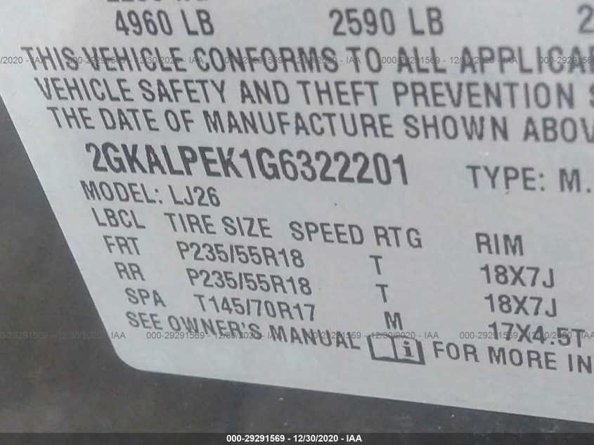 GMC TERRAIN 2GKALPEK1G6322201