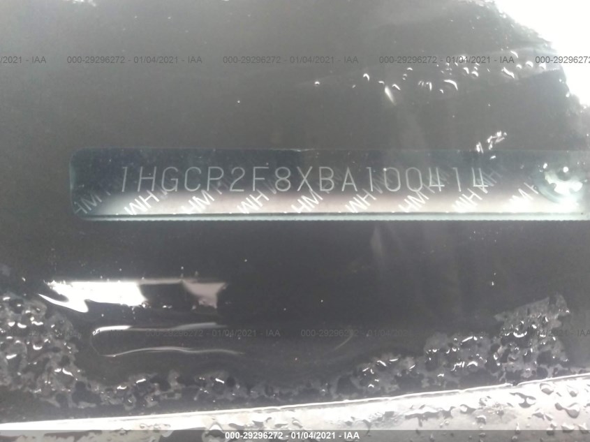HONDA ACCORD SDN 1HGCP2F8XBA100414
