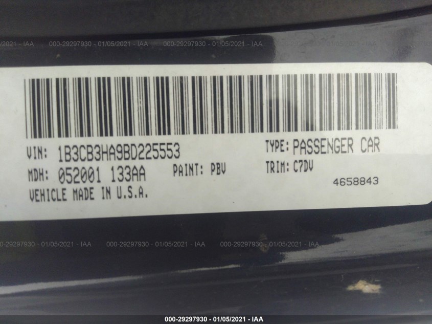 DODGE CALIBER 1B3CB3HA9BD225553