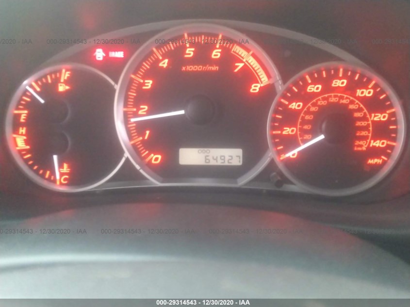 SUBARU IMPREZA SEDAN WRX JF1GV7F68CG002598