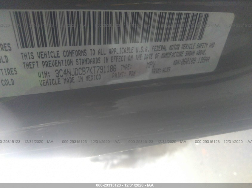 JEEP COMPASS 3C4NJDCB7KT791186