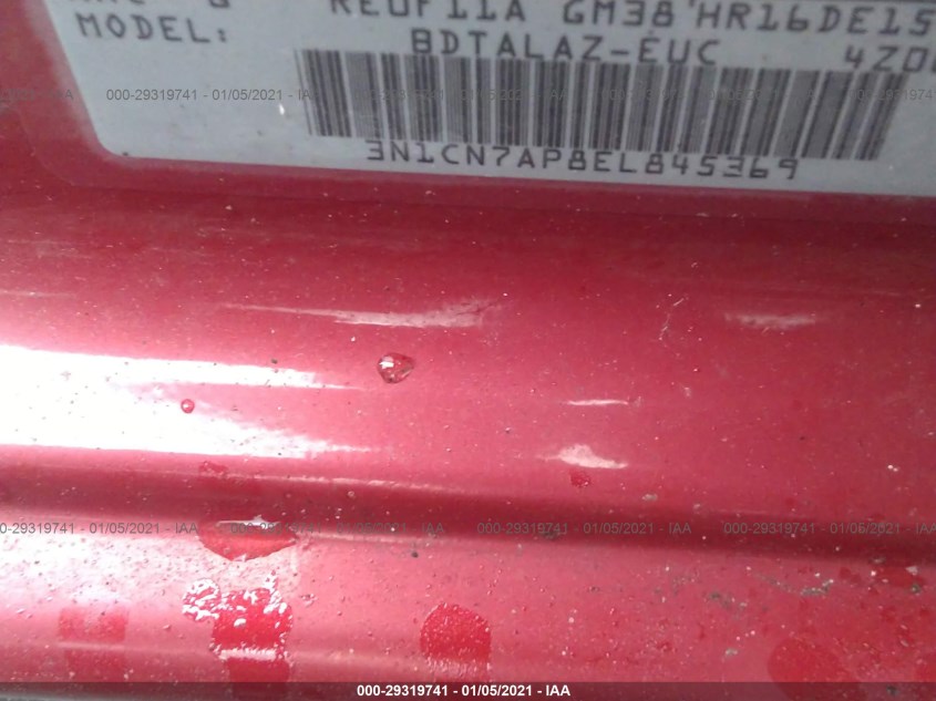 NISSAN VERSA 3N1CN7AP8EL845369