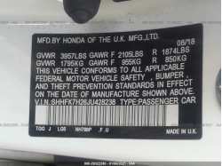 HONDA CIVIC HATCHBACK SHHFK7H26JU428238
