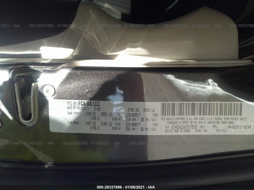 DODGE GRAND CARAVAN 2C4RDGCG0LR179535